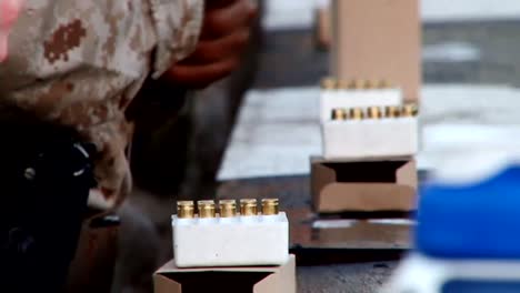 Us-Marines-Prepare-To-Shoot-Pistols-At-A-Firing-Range-1