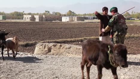 Afghan-Children-Move-Through-A-Village-And-Are-Searched-During-The-War-In-Afghanistan