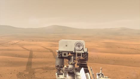 NASA-Animation-Des-Neugier-Rovers-Auf-Der-Oberfläche-Des-Mars