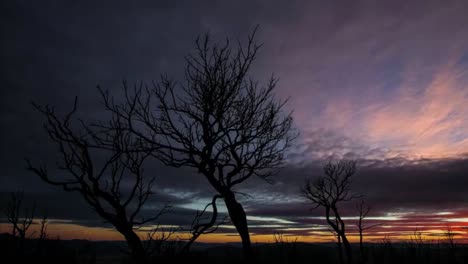 Ein-Wunderschöner-Sonnenuntergang-Im-Zeitraffer-über-Einer-Wüstenszene