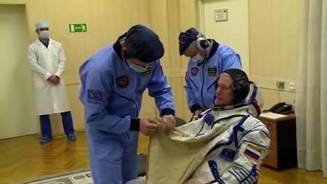 Russian-Cosmonauts-Are-Readied-For-Space-Flight-To-The-International-Space-Station