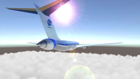 Una-Visualización-Animada-De-La-Nasa-De-Un-Avión-Conceptual-Híbrido-Eléctrico-Turboeléctrico-De-Pasillo-único