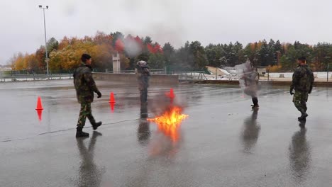 Us-Soldiers-Undergo-Fire-And-Riot-Control-Training-On-A-Military-Base-In-Germany