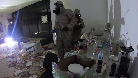 A-Chemical-Spill-Or-Poison-Gas-Attack-Hazmat-Simulation-Is-Conducted-By-Us-Army-Personnel