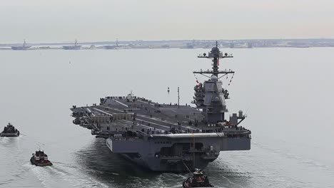 Aerial-Over-The-Uss-Gerald-Ford-Underway-At-Sea-Near-Newport-News-Virginia-1