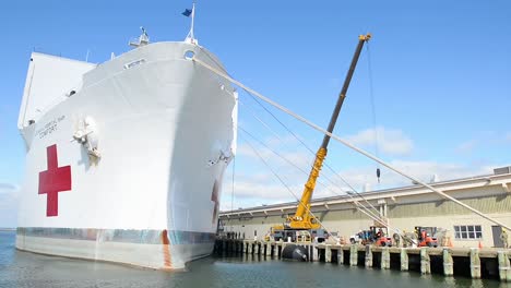 Us-Navy-Hospital-Ship-Mercy-Is-Loaded-Dockside-With-Goods-To-Fight-The-Coronavirus-Covid19-Virus-Outbreak-4