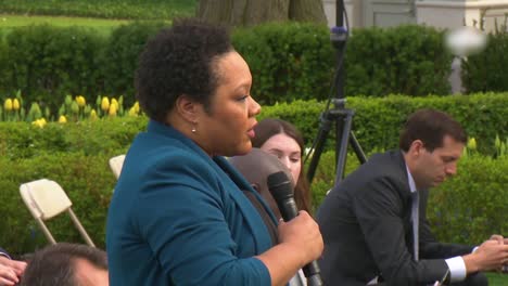 March-29-Corona-Virus-Covid19-Press-Briefing-At-White-House-Includes-President-Donald-Trump-Attacking-Npr-Reporter-Yamiche-Alcindor-For-Asking-A-Negative-Question