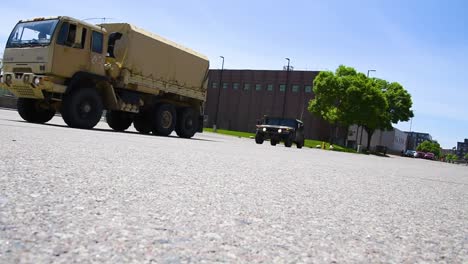 Minnesota-National-Guard-And-Police-Vehicles-Mobilize-To-Protect-People-And-Property-During-Unrest-And-Rioting-Following-Murder-Of-Geroge-Floyd