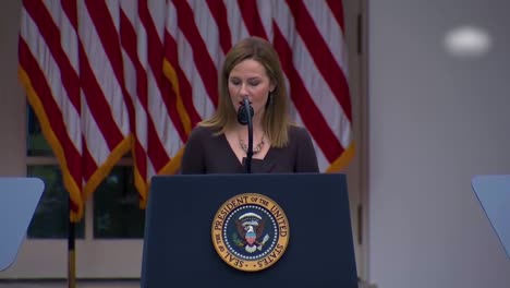 Supreme-Court-Justice-Nominee-Amy-Coney-Barrett-Speaks-In-The-White-House-Rose-Garden-Which-Became-A-Covid-19-Coronavirus-Superspreader-Event-3