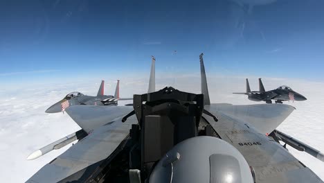 Dramatic-Aerial-Of-F15-Fighter-Aircraft-During-A-Midair-Refueling-Exercise-At-An-Mspo-Exposition-In-Poland-1