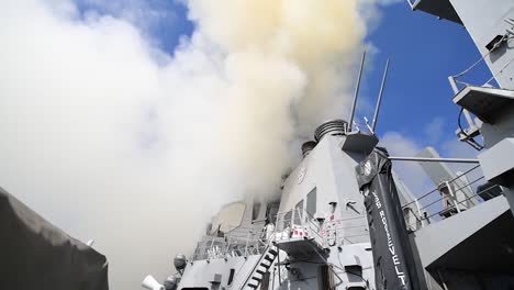 the-Arliegh-Burke-Class-Guided-Missile-Destroyer-Uss-Roosevelt-Fires-Missiles-During-Exercise-Formidable-Shield