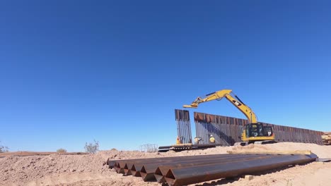 Timelapse-Of-Construcción-Progress-Of-the-Yuma-2-Border-Barrier-Near-Yuma-Arizona