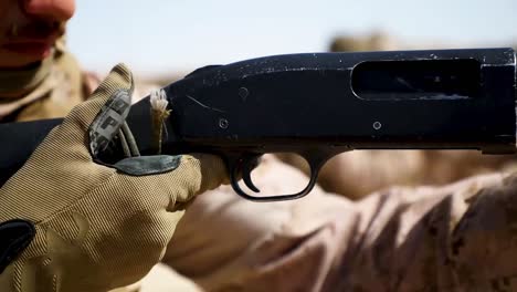 Us-Marines-With-2Nd-Battalion-5th-Marine-Regiment-Train-With-Shotguns-On-A-Combat-Marksmanship-Range-In-Kuwait-1