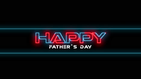 Animationstext-Happy-Fathers-Day-Auf-Mode--Und-Clubhintergrund-Mit-Leuchtendem-Text