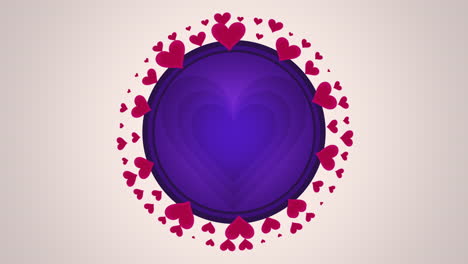 Animated-closeup-romantic-red-big-hearts-with-circle-on-white-Valentines-day-background.