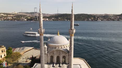 Aerial-View-Of-Ortakoy-Mosque-And-Istanbul-Bosphorus-Bridge-Landscape-2
