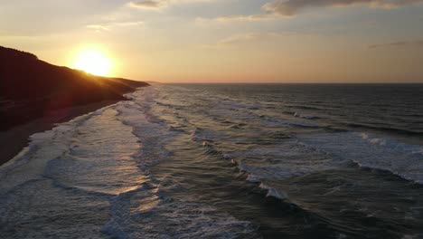 Sunset-Sea-Waves-Aerial-Drone-1