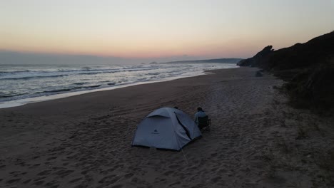 Campingzelt-Drohnenaufnahme-Tent