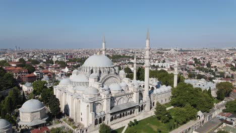 Drone-Aéreo-De-La-Mezquita-De-Suleymaniye-De-Estambul