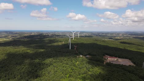 Aerial-Drone-Wind-Turbine-Rotating-Windmills-Green-Energy