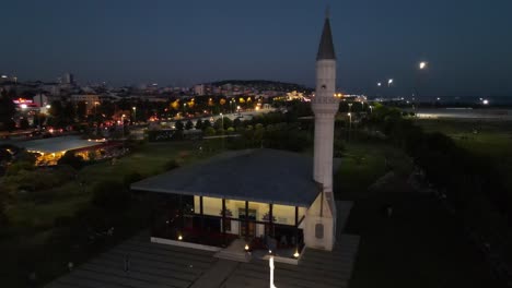 Luftbild-Moschee-Nacht