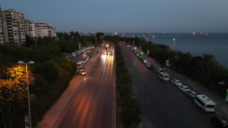 Evening-Night-Traffic-Aerial-View