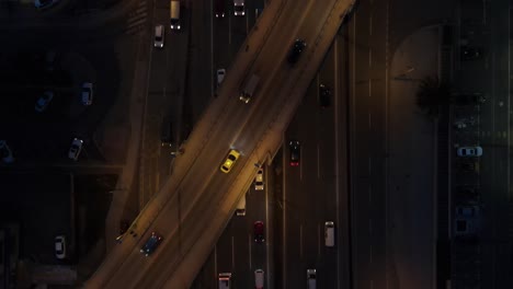Aerial-Drone-Traffic-Overpass