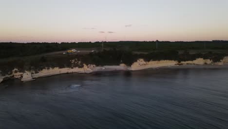 Sonnenuntergang-Küste-Luftbild
