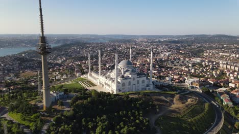 Drone-Aéreo-De-La-Mezquita-Musulmana-Camlica
