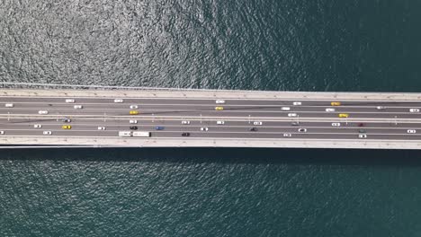 Cars-Traffic-On-Bridge-Aerial-Drone