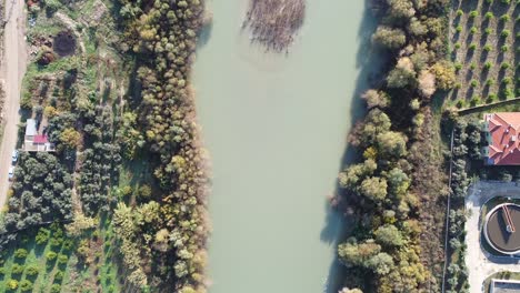 Natural-Gray-River-Aerial-Drone-Shot