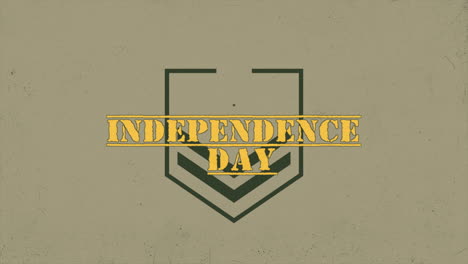 Texto-Del-Día-De-La-Independencia-Sobre-Fondo-Militar-Con-Patrón-De-Defensa-Verde-Y-Estrella