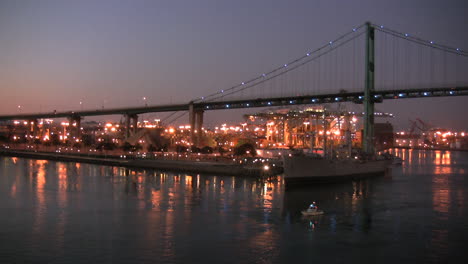 Los-Angelos-California-ship-channel-as-dusk