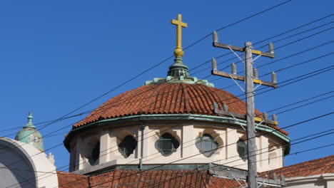 San-Francisco-Kalifornien-Mission-Dolores-Basilika-Kuppel-Und-Stromleitung