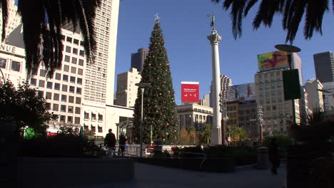 San-Francisco-Kalifornien-Union-Square-Und-Fußgänger