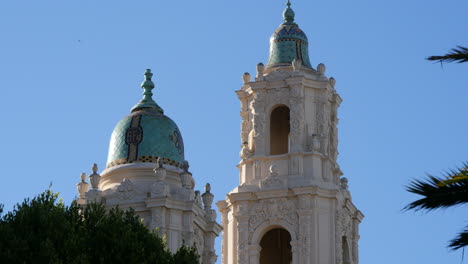 San-Francisco-California-tower-and-dome-of-Mission-Dolores-Basilica
