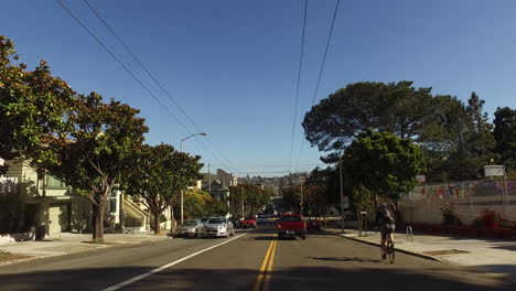 San-Francisco-California-traffic-with-bicycle-and-busses