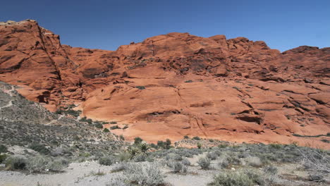 Pared-De-Nevada-Del-Cañón-De-Roca-Roja