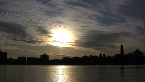 New-York-City-with-sun-and-clouds