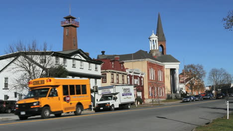 Goshen-New-York-street-scene-with-school-bus