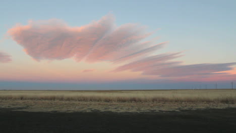 Oklahoma-Ebenen-Und-Rosa-Wolken-Pink