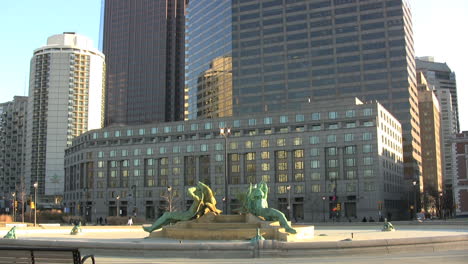 Philadelphia-Pennsylvania-Hochhaus-Und-Brunnen