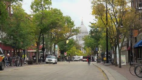 Wisconsin-Madison-State-Street-Mit-Fahrrädern