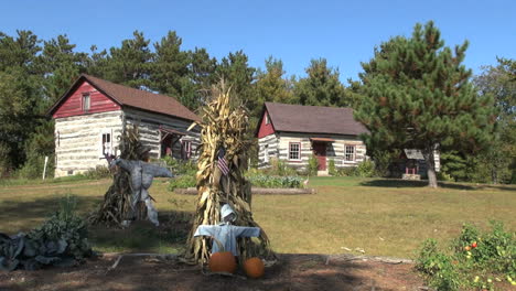 Reedsburg-Wisconsin-Pionier-Blockhütten