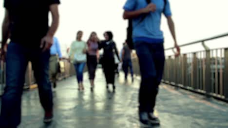 People-Crossing-Footbridge-In-Istanbul-1