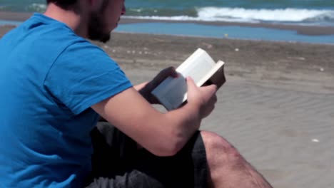 Reading-Book-On-The-Beach