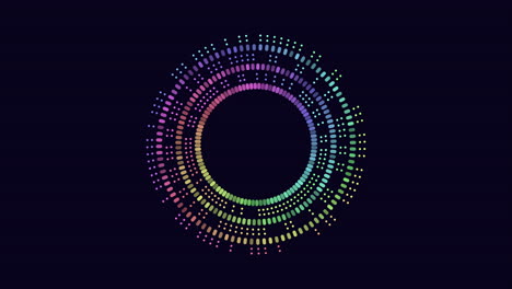 Regenbogen-Neon-Abstrakter-Kreis