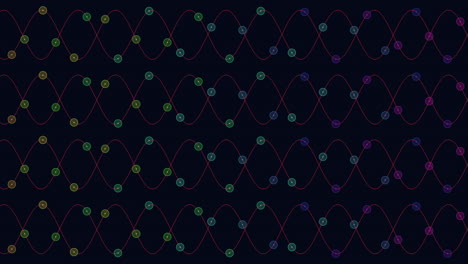 Abstract-futuristic-waves-pattern-with-neon-dots