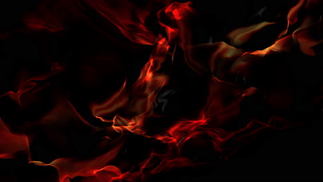 Waving-red-psychedelic-dark-physical-smoke-on-black-gradient