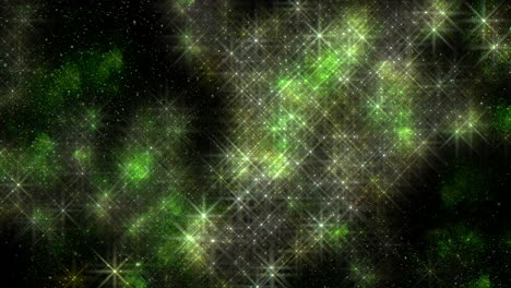Campos-Estrellados-Amarillos-Y-Brillos-De-Moscas-Y-Partículas-En-La-Galaxia